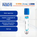 Tubo Azul Citrato Vidro 3,6 ml 100un - Labor Import