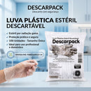 Luva Plástica Estéril 100un - Descarpack