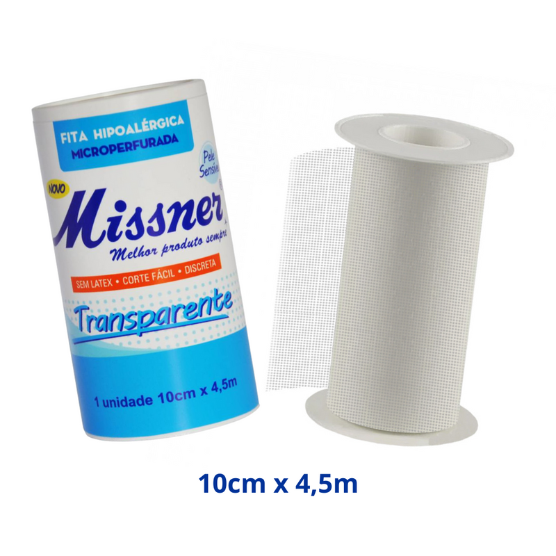 Fita Hipoalérgica Transparente 10 x 4,5 - Missner