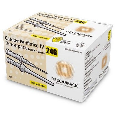 Cateter Periférico Intravenoso 100un - Descarpack