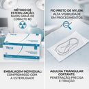 Fios De Sutura Nylon  0 45cm 20mm 24un - Tera Medical