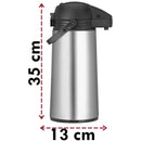 Garrafa Térmica 1,9L Inox Escovado - Mood Nobre