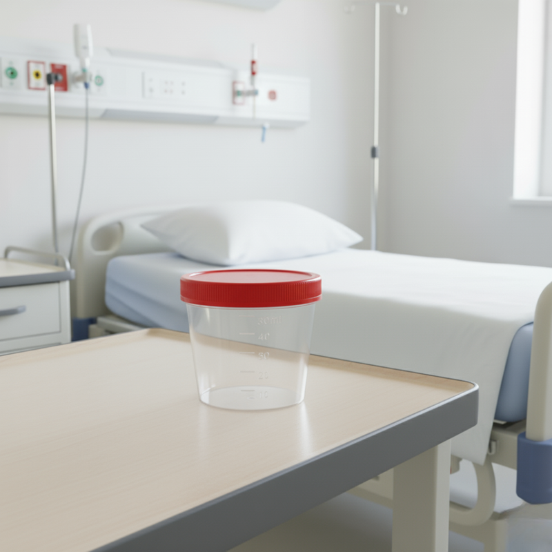 Coletor Estéril Sem Pá Tampa Vermelha 50ml - Firstlab