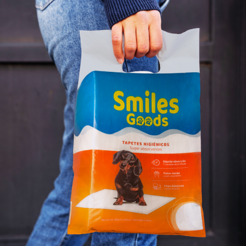 Tapete Higiênico Para Cães 60x55cm 7un - Smiles Goods