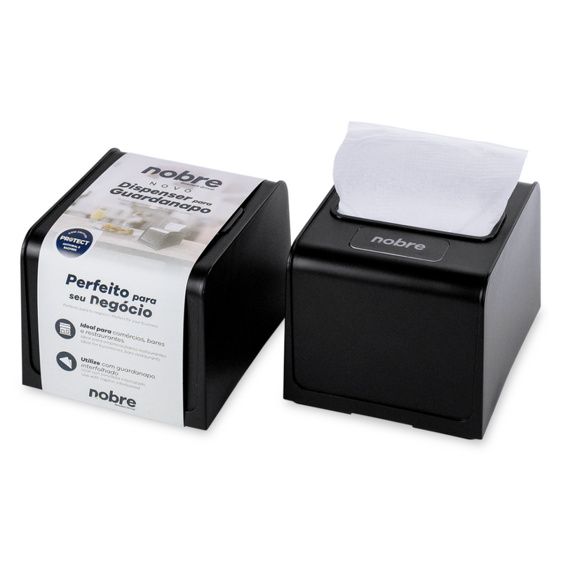 Dispenser Para Guardanapo Interfolhas Preto - Nobre