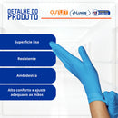 Luva Nitrílica Azul Sem Pó 100un - Descarpack