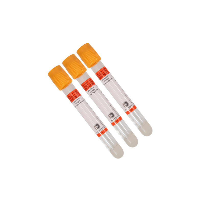 Tubo Sangue Soro Gel 5ml 13X100 Amarelo - Descarpack