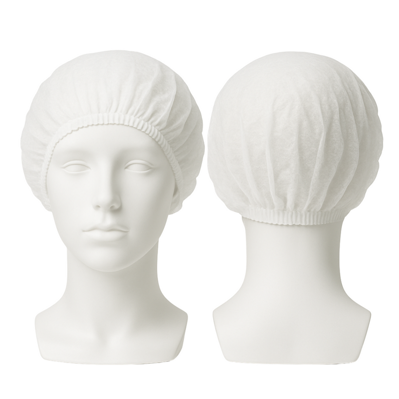 Touca Descartável TNT Branca 100un Modelo Nobre