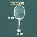 Raquete Elétrica de Matar Mosquito Com Led e Base - MB Tech