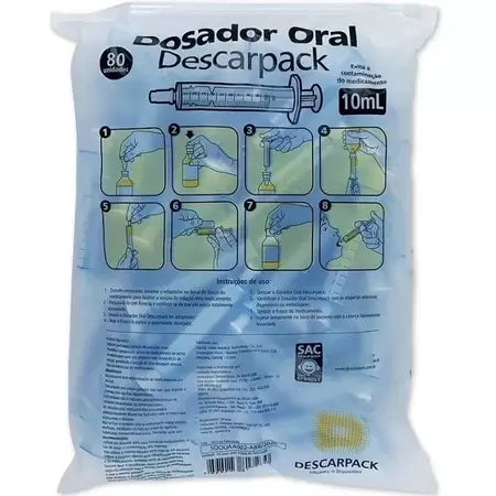 Dosador Oral 10ml 80un - Descarpack