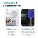 Raquete Elétrica de Matar Mosquito Com Led e Base - MB Tech