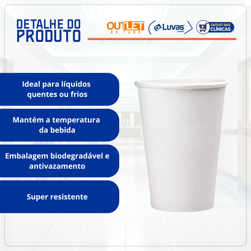 Copo Térmico de Papel 240ml 25un - Inoven