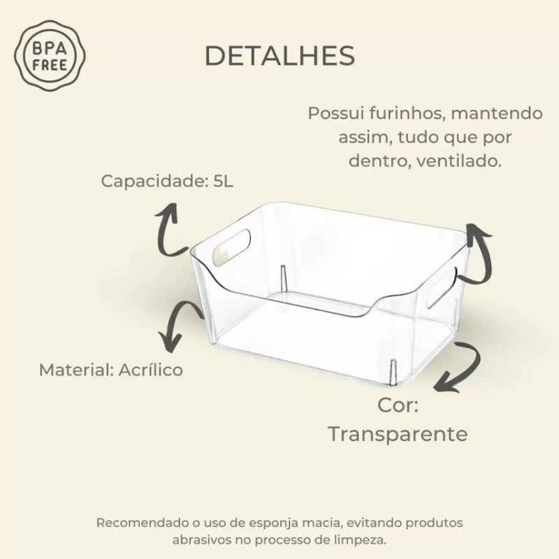 Organizador Multiuso 5L Mood - Nobre