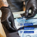 Luva Vinilplus Preta Sem Pó 100un - Talge