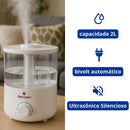 Umidificador de Ar Ultrassônico Com Led Bivolt 2L - Redcare