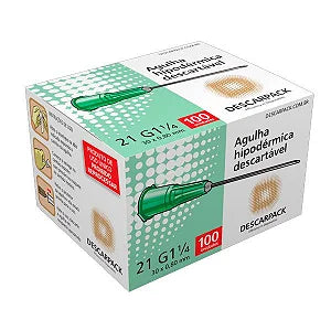 Agulha Hipodérmica 30x0,80 mm 100un - Descarpack