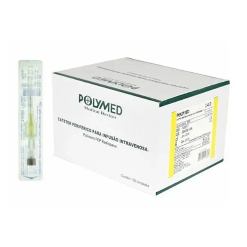 Cateter Intravenoso 24G 100un - Polymed