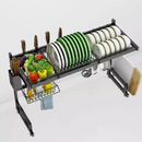 Escorredor De Louça Suspenso Para Pia Inox Preto Ajustável - MC