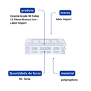 Estante Grade 90 Tubos 12-13mm Branca 1un - Labor Import