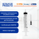 Seringa 10ml Bico Luer Slip Com Agulha 25x0,70 mm - Descarpack