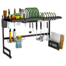 Escorredor De Louça Suspenso Para Pia Inox Preto Ajustável - MC