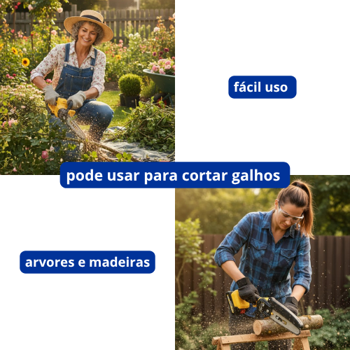 Mini Serra Elétrica Recarregável + 1 Ano de Garantia - MB Tools