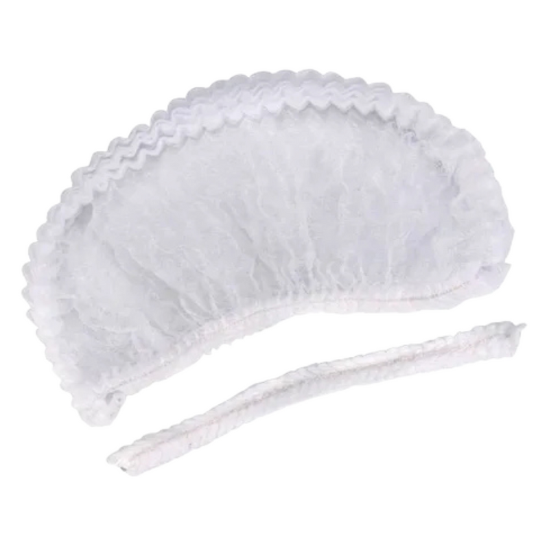 Touca Descartável TNT Branca 100un Modelo Nobre