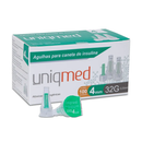 Agulha Para Caneta De Insulina 4mm 32G 100un - Uniqmed