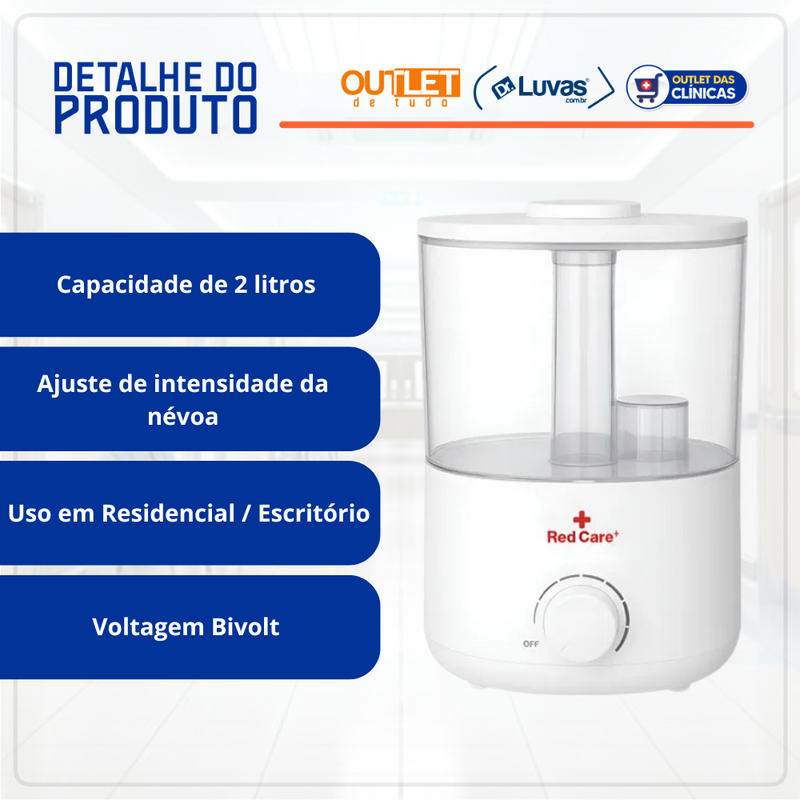Umidificador Ultrassônico 2L - Redcare