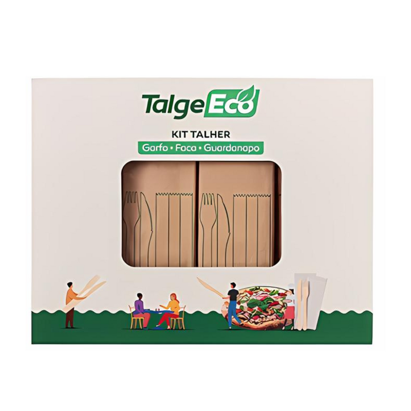 Conjunto de Garfo Faca e Guardanapo 100un - Talge