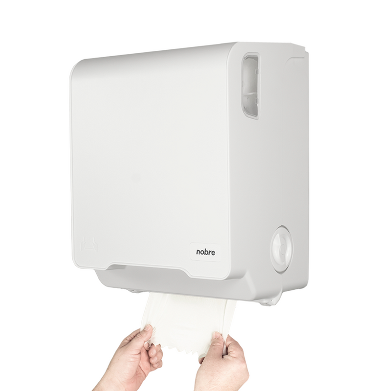 Dispenser Autocortante Para Papel Toalha Bobina Branco - Brave Nobre