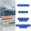 Agulha Para Caneta de Insulina 6mm 100un - Uniqmed