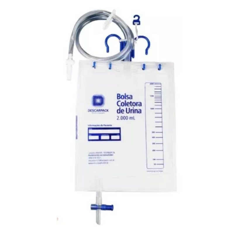 Bolsa Coletora De Urina 2L Sistema Fechado - Descarpack