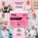 Touca Descartável TNT Rosa 100un - Talge