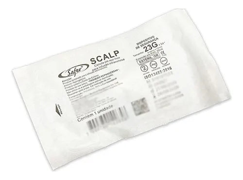 Scalp Canula IV Para Coleta A Vácuo 100un - Safer