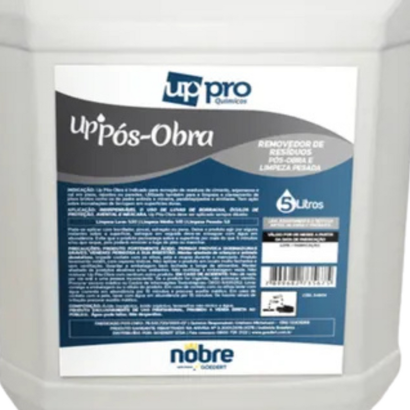 Limpador Para Pedras e Pós Obra 5l Concentrado Up Pro - Nobre