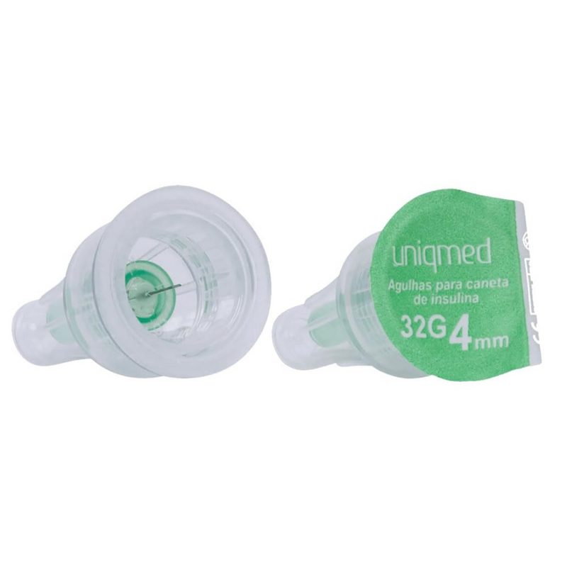 Agulha Para Caneta De Insulina 4mm 32G 7un - Uniqmed