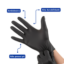 Luva Vinilplus Preta Sem Pó 100un - Talge