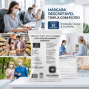 Máscara Cirúrgica Tripla com Elástico 50un - Descarpack