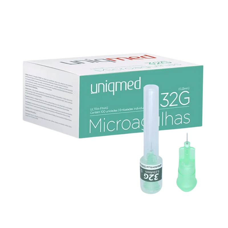 Microagulha 32Gx4 mm 100un - Uniqmed