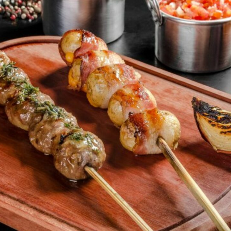 Espeto De Churrasco Bambu 18cm 50un - Talge