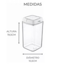 Pote Hermético 1,5L Quadrado Com Tampa e Alça Mood - Nobre