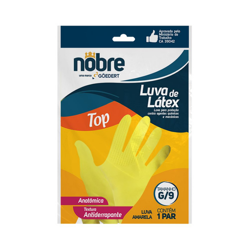 Luva de Limpeza Amarela - Nobre - G