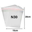 Saco Plástico Adesivado N30 20x15cm 100un - Vabene