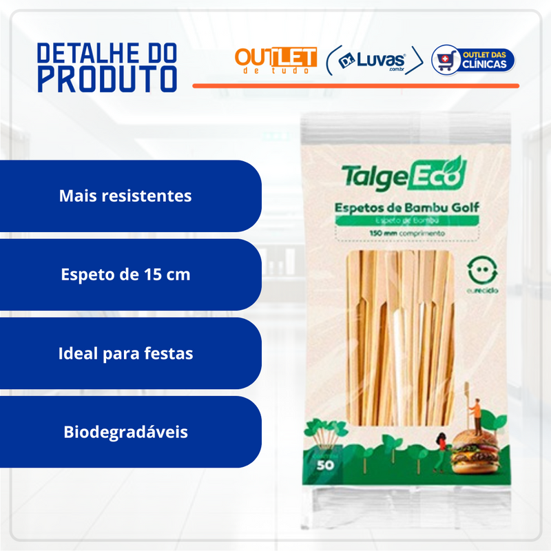Espeto Golf 15 cm 50un - Talge