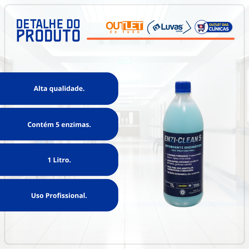 Detergente Enzimatico 1L  Uso Profissional Am - Clean