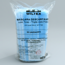 Mascara Descartável Com Tiras Caixa Com 50un - WILTEX