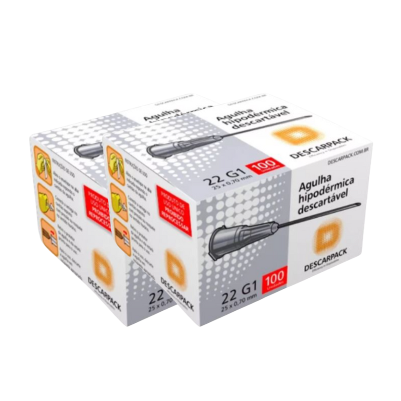 Agulha Descartável 25x0,70 - Descarpack