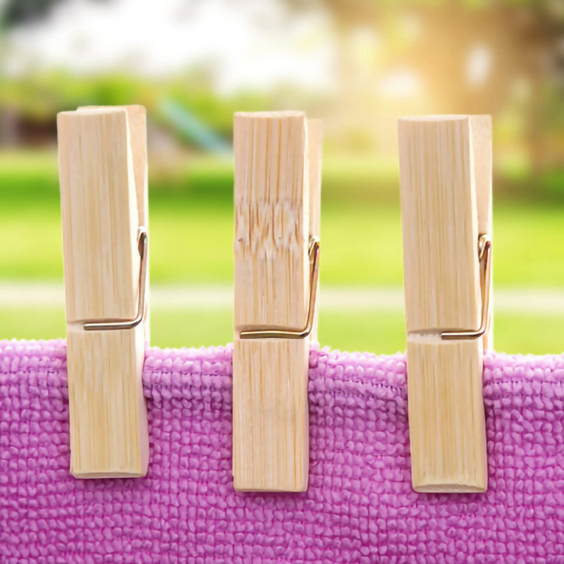 Prendedor de Roupa de Bambu Com 12un Inoven