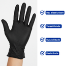 Luva Vinilplus Preta Sem Pó 100un - Talge